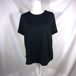 New Day Black Shear Short Sleeve Top